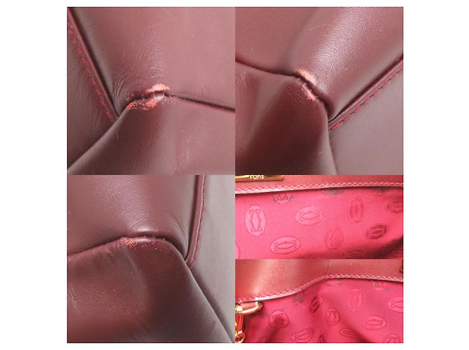 Borsa a tracolla da donna Cartier Must Line Rosso Bordò - vista 10