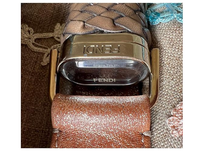 Borsa Fendi Spy Marrone Beige Metallico - vista 12