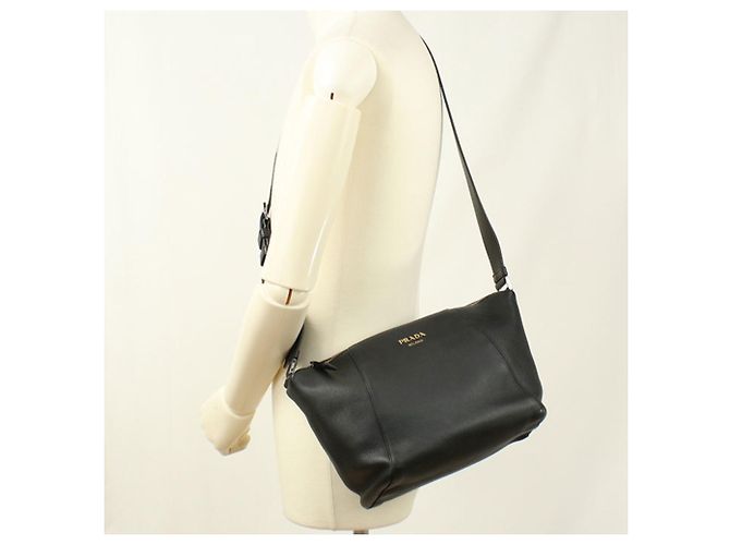 Borsa a tracolla nera da uomo Prada Nero - vista 8