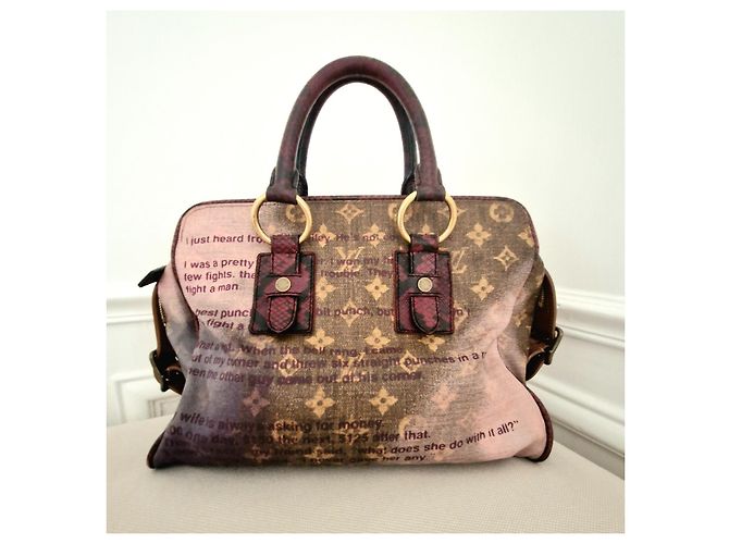 Louis Vuitton Borsa Jokes Moncrazy Marrone Rosa Rosso - vista 5