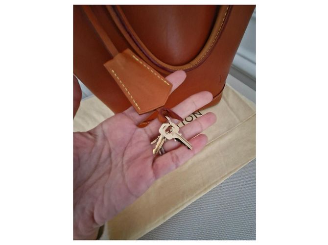 Louis Vuitton Lockit Borsa in pelle Nomad Marrone - vista 17