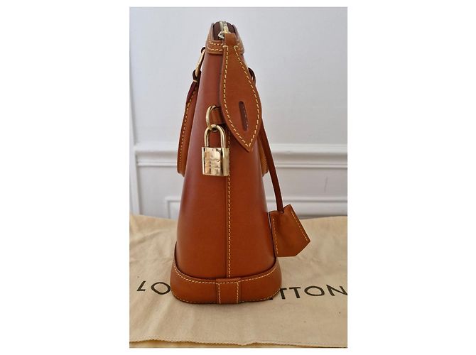 Louis Vuitton Lockit Borsa in pelle Nomad Marrone - vista 8