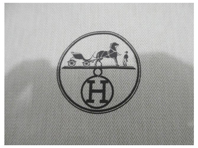 Pochette Hermès Kelly 25 in tela beige - vista 2