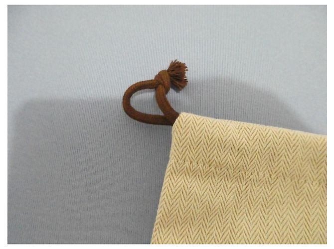 Pochette Hermès Kelly 25 in tela beige - vista 4