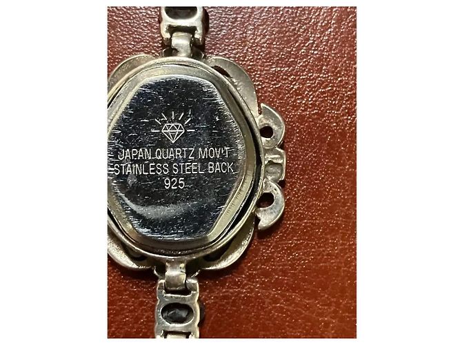 Autre Marque Relógio de Prata 925 e Granadas Vermelho Hardware prateado - vista 4