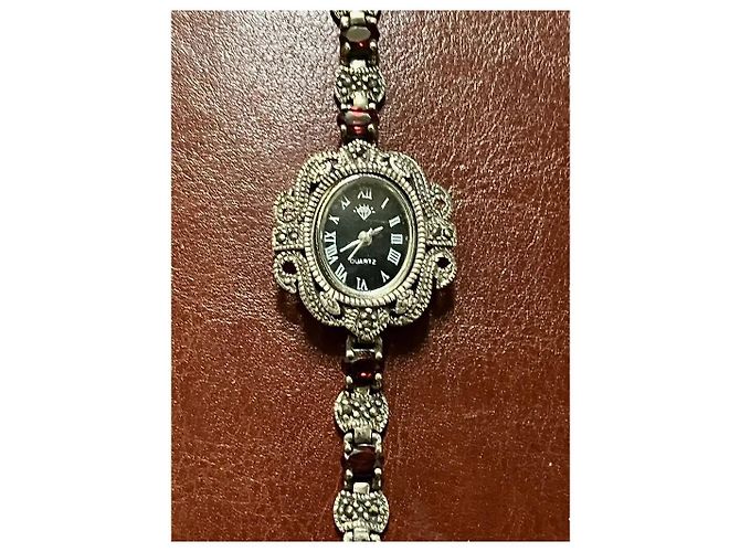 Autre Marque Relógio de Prata 925 e Granadas Vermelho Hardware prateado - vista 9