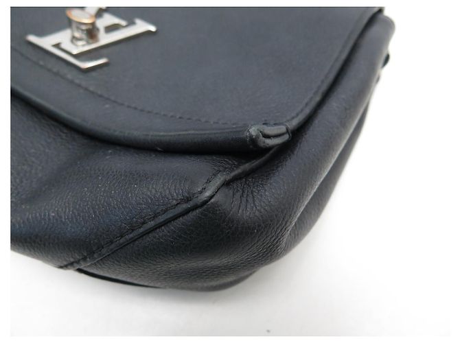 BORSA LOUIS VUITTON LOCKME II BB M51200 PELLE NERA TRACULLA HANDBAG Nero - vista 12
