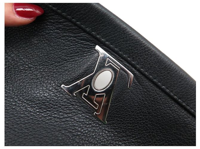 BORSA LOUIS VUITTON LOCKME II BB M51200 PELLE NERA TRACULLA HANDBAG Nero - vista 14