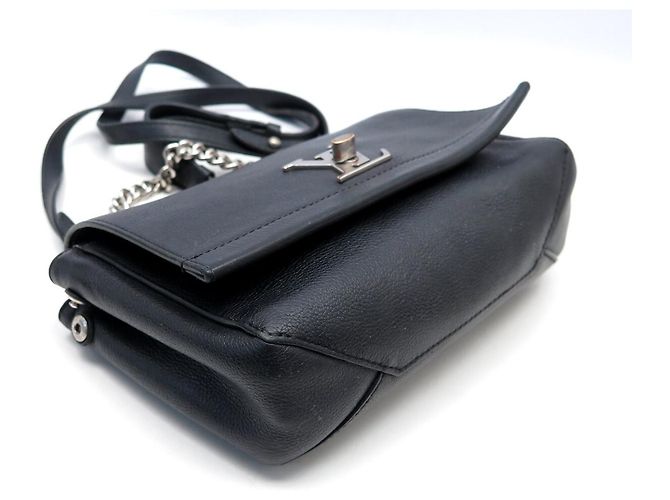 BORSA LOUIS VUITTON LOCKME II BB M51200 PELLE NERA TRACULLA HANDBAG Nero - vista 3