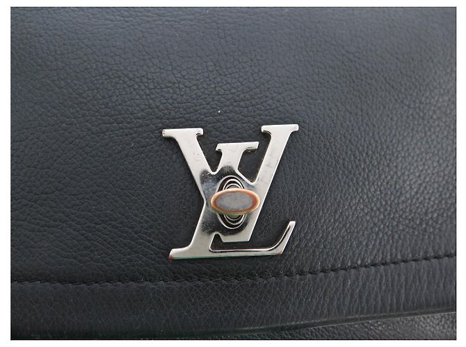 BORSA LOUIS VUITTON LOCKME II BB M51200 PELLE NERA TRACULLA HANDBAG Nero - vista 6