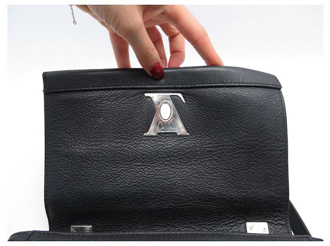 BORSA LOUIS VUITTON LOCKME II BB M51200 PELLE NERA TRACULLA HANDBAG Nero - vista 7