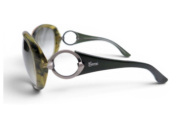 GAFAS DE SOL GUCCI GG LOGO OVERSIZE GG3030S PLASTIQUE NUEVAS Verde - vista 2