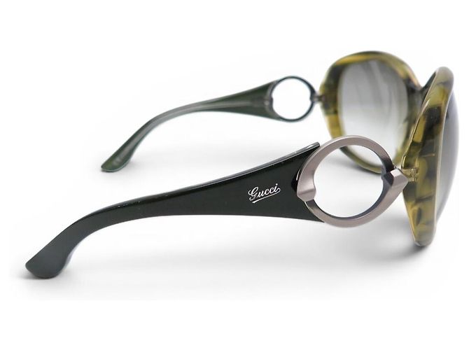 GAFAS DE SOL GUCCI GG LOGO OVERSIZE GG3030S PLASTIQUE NUEVAS Verde - vista 4