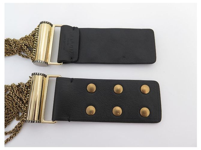 NUEVO CINTURÓN LANVIN DE CUERO CON MULTIPLES FILAS DE CADENAS AW-BEPP6P-CATE-H15 M 78 BELT - vista 3