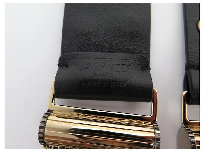 NUEVO CINTURÓN LANVIN DE CUERO CON MULTIPLES FILAS DE CADENAS AW-BEPP6P-CATE-H15 M 78 BELT - vista 4