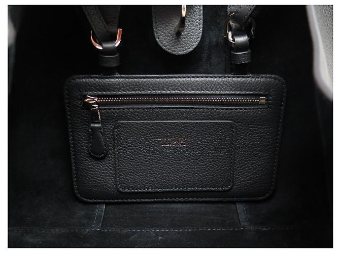 Ganni NUOVA BORSA TOTE PICCOLA IN PELLE GRANULARE ARMANI CON TRACCOLLA NERA - vista 12