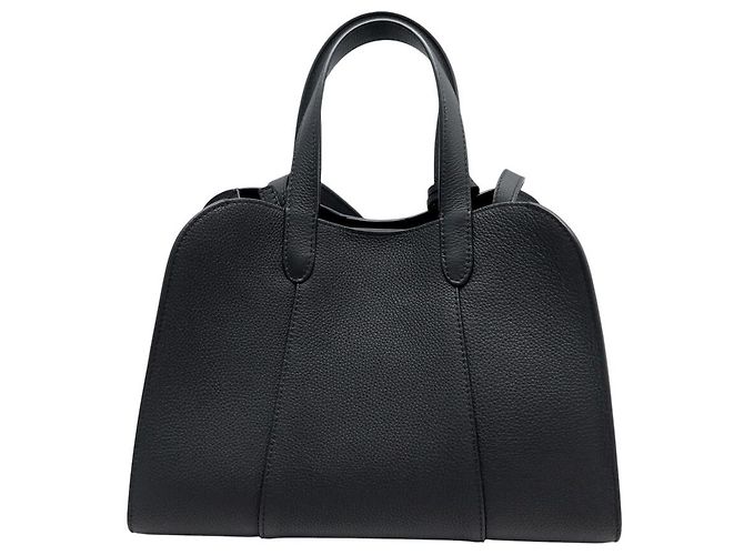 Ganni NUOVA BORSA TOTE PICCOLA IN PELLE GRANULARE ARMANI CON TRACCOLLA NERA - vista 2