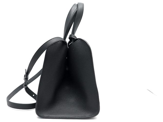 Ganni NUOVA BORSA TOTE PICCOLA IN PELLE GRANULARE ARMANI CON TRACCOLLA NERA - vista 3