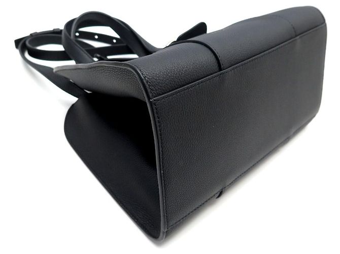 Ganni NUOVA BORSA TOTE PICCOLA IN PELLE GRANULARE ARMANI CON TRACCOLLA NERA - vista 5