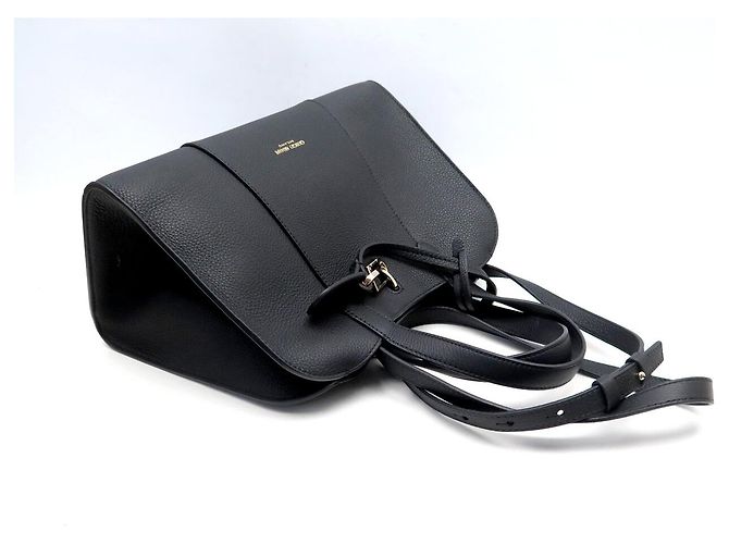 Ganni NUOVA BORSA TOTE PICCOLA IN PELLE GRANULARE ARMANI CON TRACCOLLA NERA - vista 6