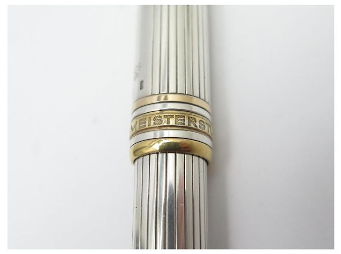 PENNA A BISOTTO VINTAGE MONTBLANC MEISTERSTÜCK SOLITAIRE ARGENTO 925 - vista 10