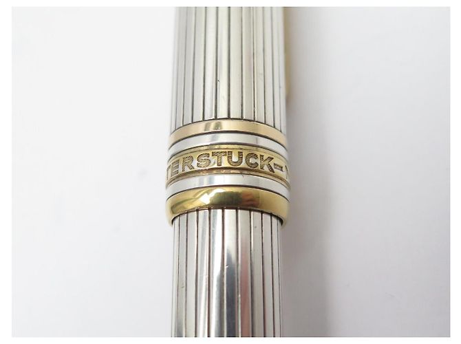PENNA A BISOTTO VINTAGE MONTBLANC MEISTERSTÜCK SOLITAIRE ARGENTO 925 - vista 11