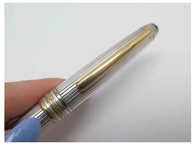 PENNA A BISOTTO VINTAGE MONTBLANC MEISTERSTÜCK SOLITAIRE ARGENTO 925 - vista 13