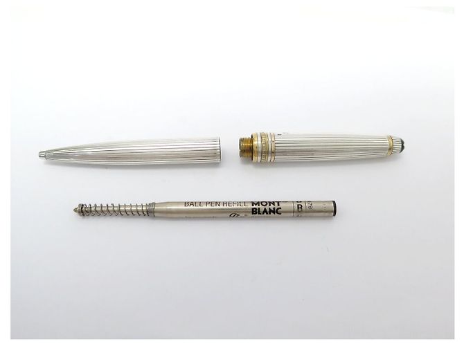 PENNA A BISOTTO VINTAGE MONTBLANC MEISTERSTÜCK SOLITAIRE ARGENTO 925 - vista 16