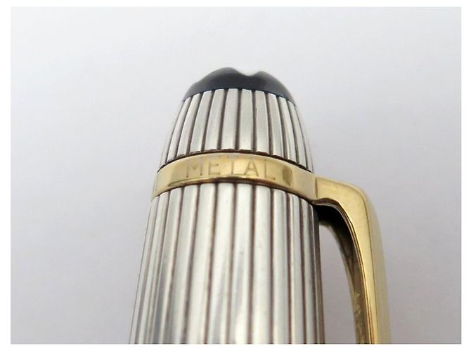 PENNA A BISOTTO VINTAGE MONTBLANC MEISTERSTÜCK SOLITAIRE ARGENTO 925 - vista 7