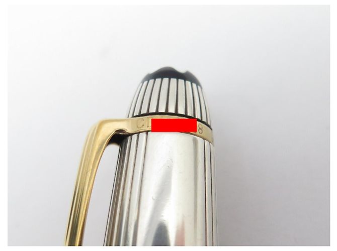 PENNA A BISOTTO VINTAGE MONTBLANC MEISTERSTÜCK SOLITAIRE ARGENTO 925 - vista 8