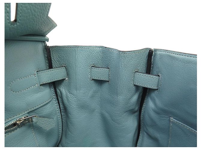 Hermès BORSA HERMES BIRKIN 35 IN PELLE TOGO AZZURRO CIELO 2009 TOTE - vista 17