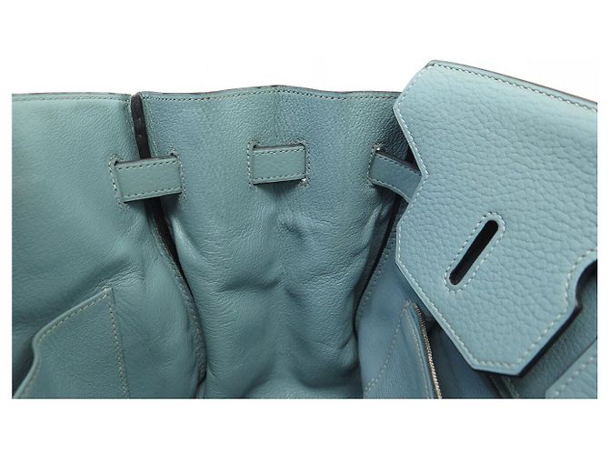 Hermès BORSA HERMES BIRKIN 35 IN PELLE TOGO AZZURRO CIELO 2009 TOTE - vista 18