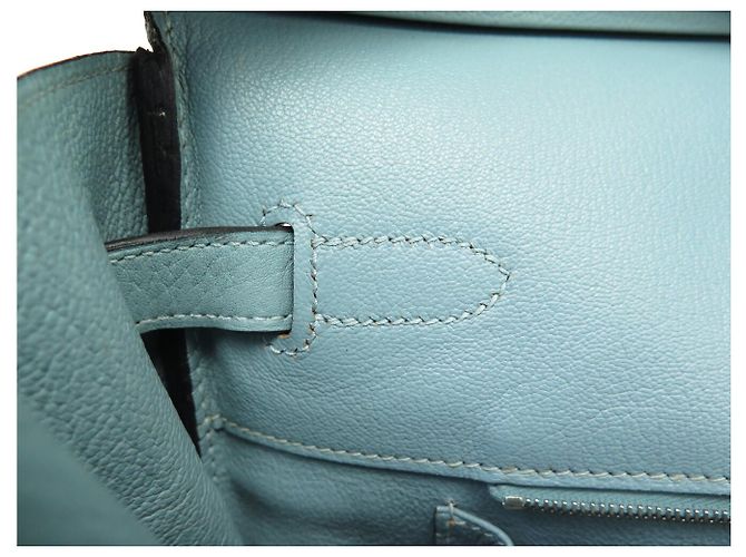 Hermès BORSA HERMES BIRKIN 35 IN PELLE TOGO AZZURRO CIELO 2009 TOTE - vista 22