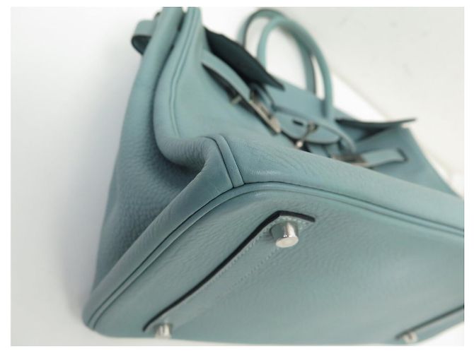 Hermès BORSA HERMES BIRKIN 35 IN PELLE TOGO AZZURRO CIELO 2009 TOTE - vista 29