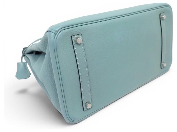 Hermès BORSA HERMES BIRKIN 35 IN PELLE TOGO AZZURRO CIELO 2009 TOTE - vista 3