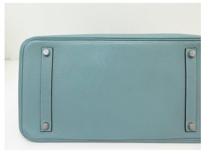 Hermès BORSA HERMES BIRKIN 35 IN PELLE TOGO AZZURRO CIELO 2009 TOTE - vista 31