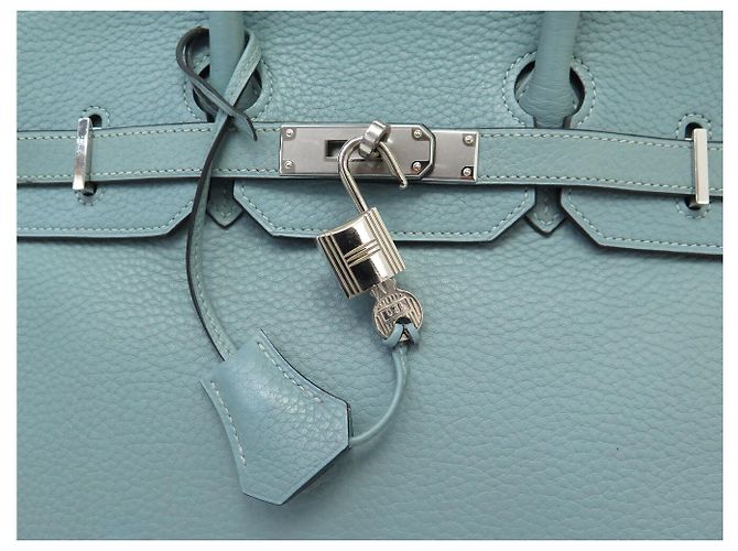 Hermès BORSA HERMES BIRKIN 35 IN PELLE TOGO AZZURRO CIELO 2009 TOTE - vista 7