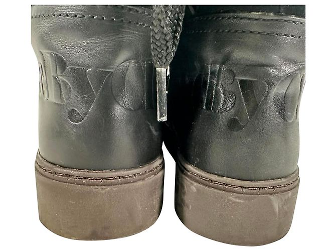 See by Chloé Charlee Shear-Lined Snow Boots in Black Suede - view 8