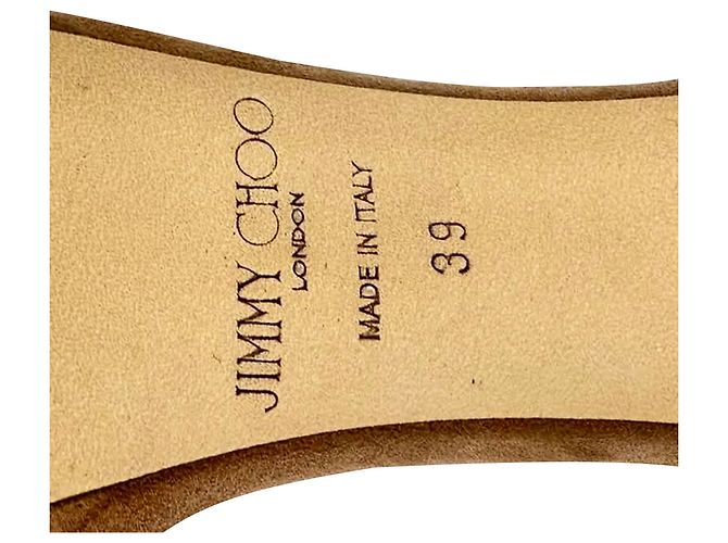 Sandali con tacco Jimmy Choo Misty 120 Ankle Strap in scamosciato marrone - vista 11