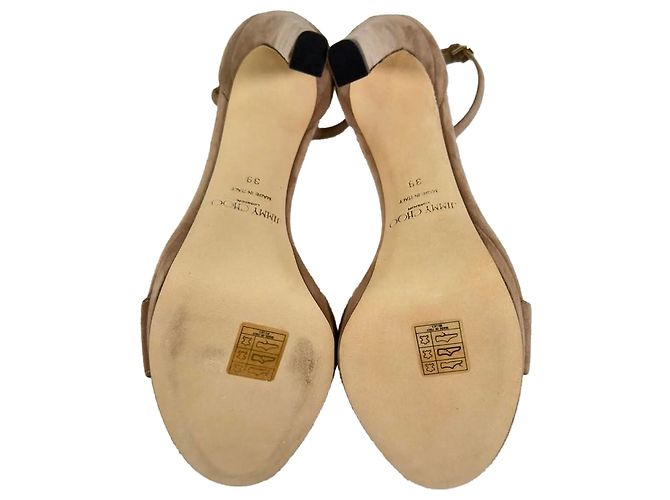 Sandali con tacco Jimmy Choo Misty 120 Ankle Strap in scamosciato marrone - vista 6