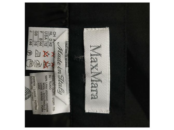 Max Mara MaxMara Weekend Bleistiftrock aus schwarzer Wolle - Ansicht 4