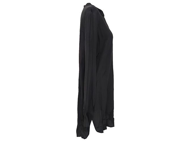 Joseph Mini Hemdkleid aus schwarzer Seide - Ansicht 2
