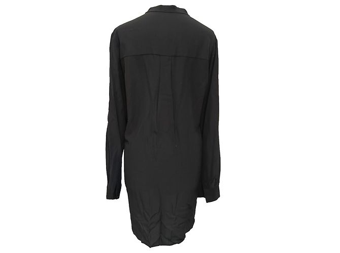 Joseph Mini Hemdkleid aus schwarzer Seide - Ansicht 3