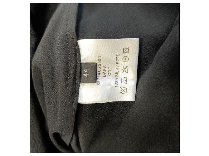 Joseph Mini Hemdkleid aus schwarzer Seide - Ansicht 5