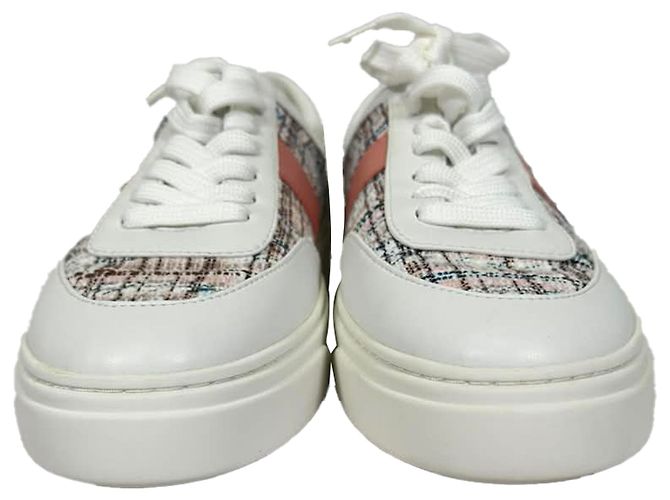 Sneakers Stuart Weitzman in pelle multicolore con accento in tweed - vista 2
