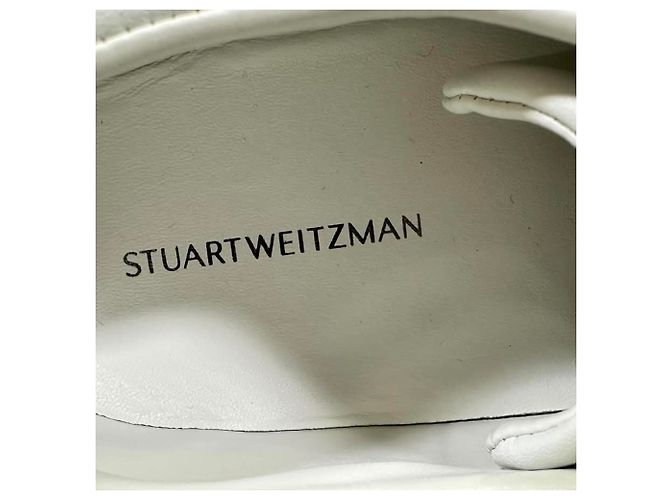 Sneakers Stuart Weitzman in pelle multicolore con accento in tweed - vista 9