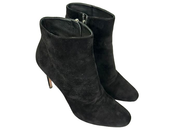 Stivaletti Prada in scamosciato nero - vista 6