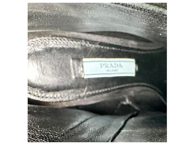 Stivaletti Prada in scamosciato nero - vista 9