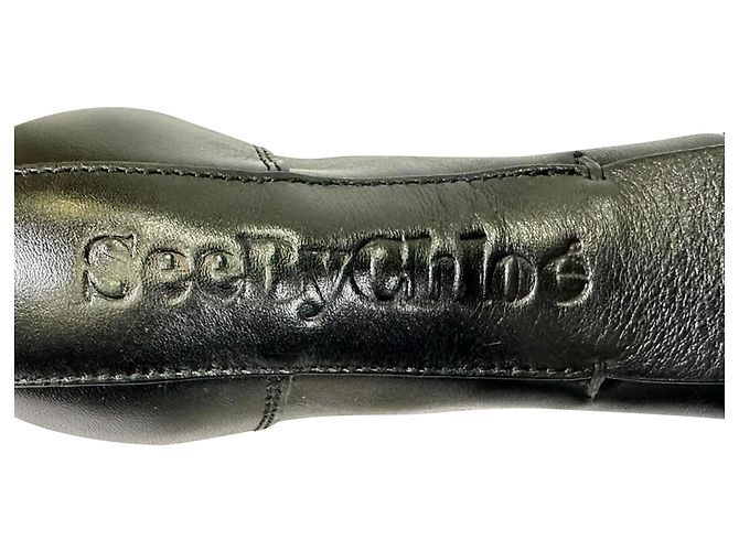 Stivaletti Chelsea Mallory in pelle nera lucida See by Chloé Nero - vista 10
