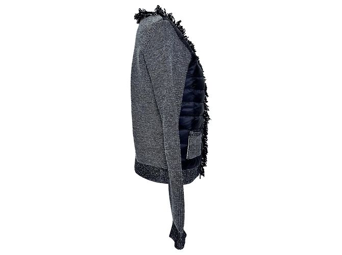 Moncler Daunenjacke aus Tweed mit Mehrfarben-Print aus Polyamid - Ansicht 2